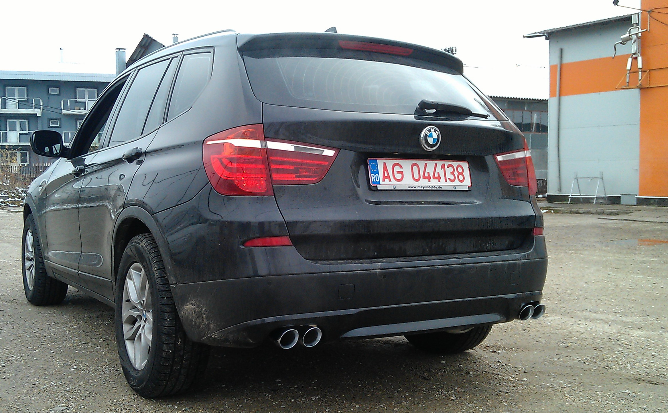 Ornament esapament inox tips dublu 2x76mm, L250mm - P368-L 2 BMW X3 tobe sport by PILOT 3 Ornament esapament inox tips dublu 2x76mm, L250mm - P368-L - imagine 2