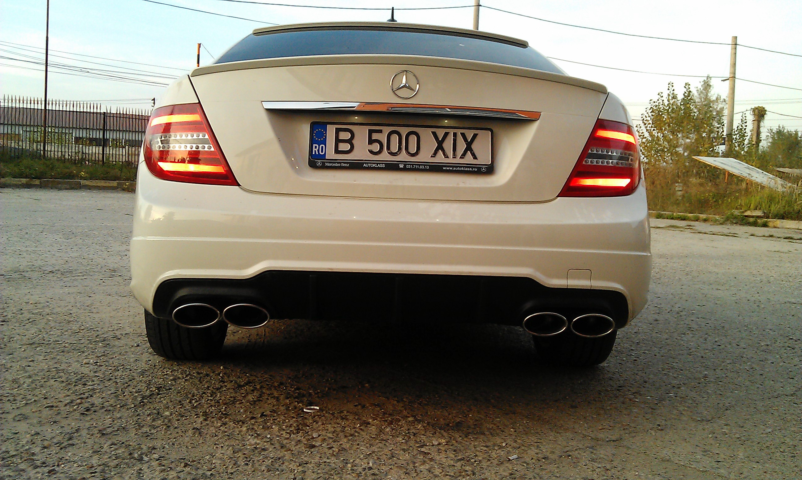 Ornament esapament inox tips oval 80x120 Inlet57 L220-stanga P127L AMG style 3 Mercedes C klass dual exhaust by PILOT 05 Ornament esapament inox tips oval 80x120 Inlet57 L220-stanga P127L AMG style - imagine 3