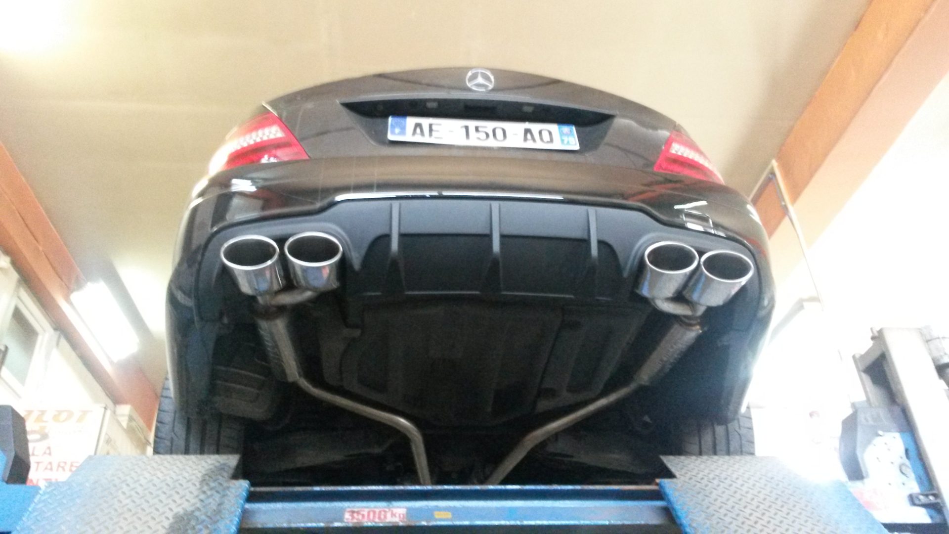 Ornament esapament inox tips oval 80x120 Inlet57 L220-stanga P127L AMG style 7 Mercedes Cklass 2012 dual exhaust by PILOT 03 Ornament esapament inox tips oval 80x120 Inlet57 L220-stanga P127L AMG style - imagine 7